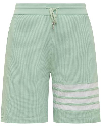 Thom Browne Shorts With Logo - Green