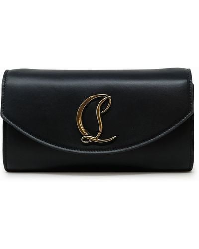 Christian Louboutin Leather Loubi54 Wallet On A Chain - Black