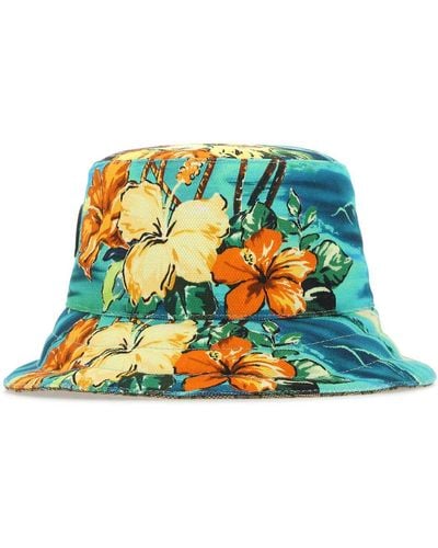 Gucci Printed Cotton Blend Hat - Green