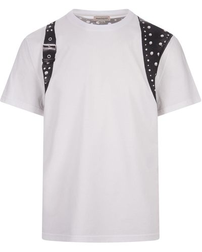 Alexander McQueen And Studded Harness T-Shirt - White