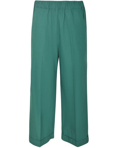 Kiltie Cropped Trousers - Green