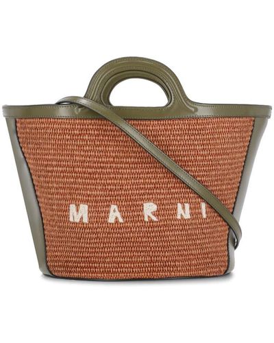 Marni Tropicalia Hand Bag - Brown