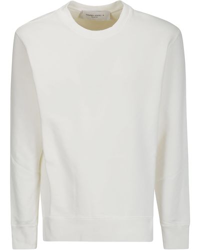 Golden Goose Golden Ms Regular Sweatshirt Distressed Cotton Je - White