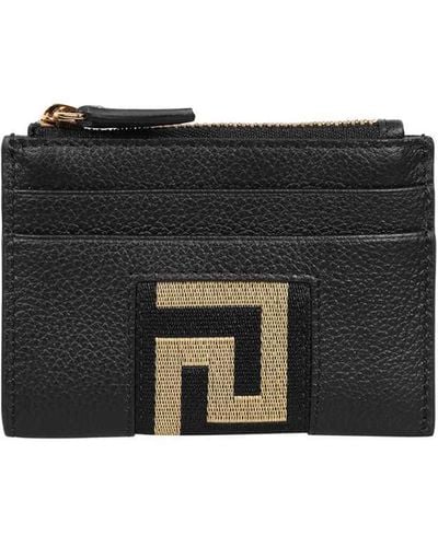 Versace Calf Leather Wallet - Black