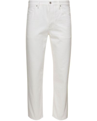 Jil Sander White Straight-leg Jeans In Cotton Denim Man