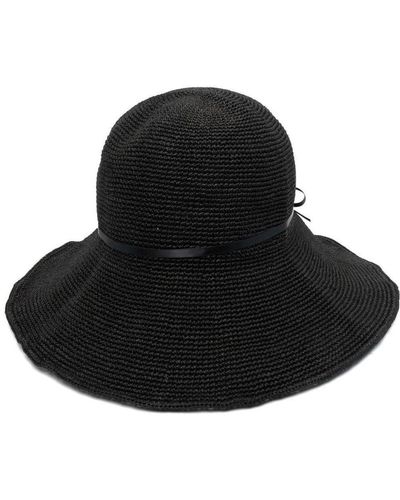 Totême Knot-tie Detail Straw Hat - Black