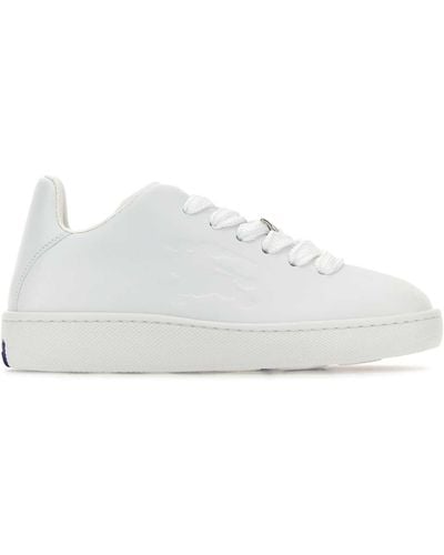 Burberry Leather Trainers - White