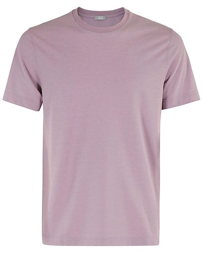 Zanone Tshirt Ice Cotton - Purple