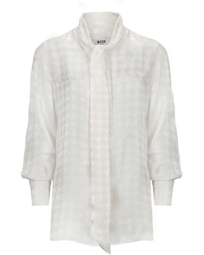 MSGM Satin Shirt - White