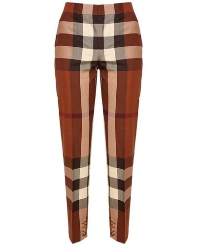 Burberry Wool Trousers - Brown