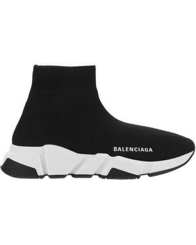 Womens Balenciaga Speed 2.0 Black/White/Red Sock Sneakers Sz8 NEW W/BOX  RECEIPT!