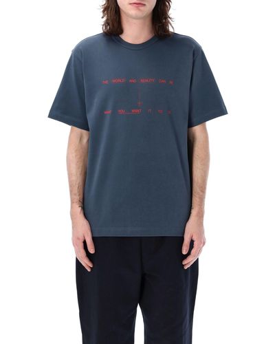 Helmut Lang Printed T-Shirt - Blue