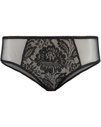 Dolce & Gabbana Lace And Tulle Knickers - Grey