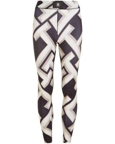 Tommy Hilfiger Sports Leggings With Chevron Pattern - White