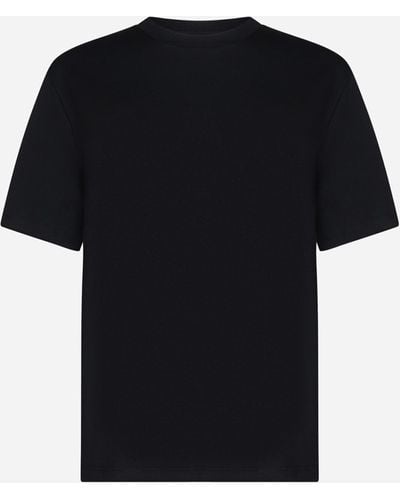 Jil Sander Back Logo Cotton T-Shirt - Black