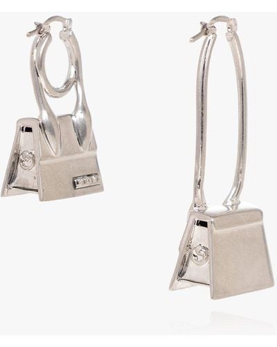 Jacquemus Les Creoles Chiquito Hoop Earrings - Metallic