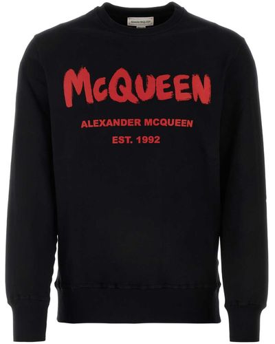 Alexander McQueen Cotton Sweatshirt - Black