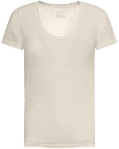 120% Lino Short Sleeve Tshirt - Natural