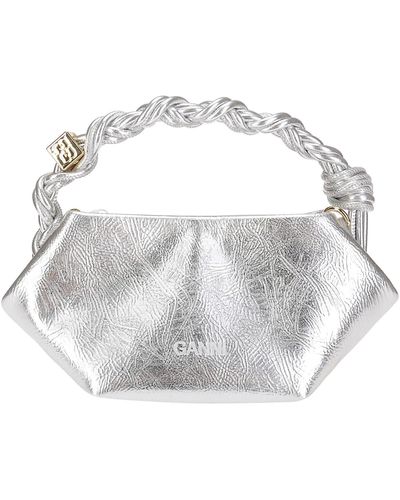 Ganni Bou Bag Mini Metallic - White