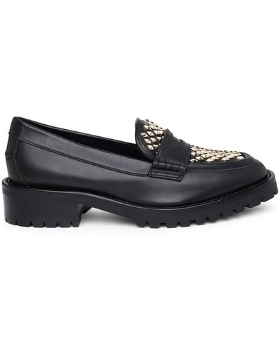 Jimmy Choo Deanna Black Leather Loafers