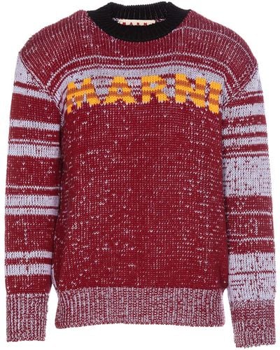 Marni "moulinè" Wool Sweater - Red