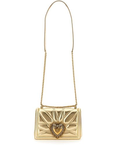 Dolce & Gabbana Medium Quilted Devotion Bag - Metallic
