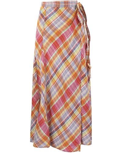 Polo Ralph Lauren Plaid Wrap-Around Skirt - Multicolor