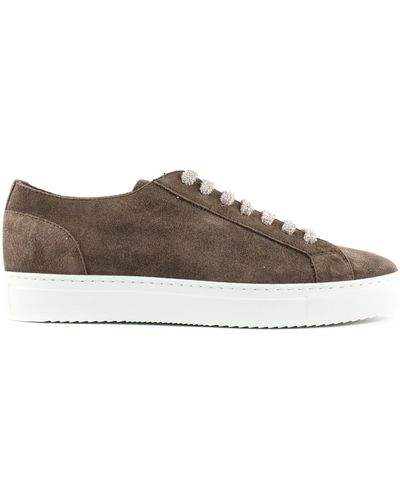 Doucal's Coffee Suede Trainers - Multicolour