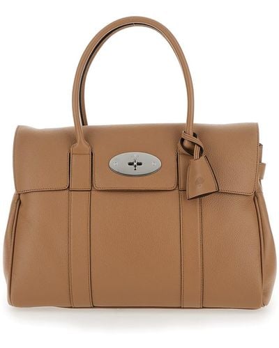 Mulberry Bayswater Handbag With Twist-Lock Fastening - Brown