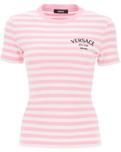 Versace Nautical T Shirt - Pink