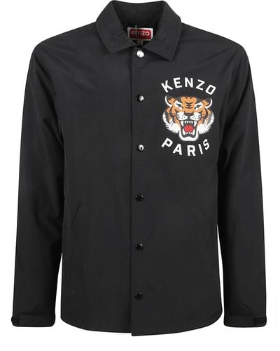 KENZO Lucky Tiger Padded Coach Shirt - Black