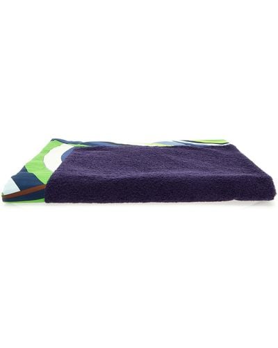Emilio Pucci Patterned Towel Beach - Blue
