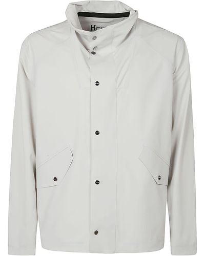 Herno Classic Side Pockets Buttoned Jacket - Grey