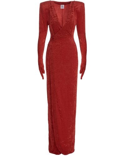 Vetements 'crocy' Long Dress - Red