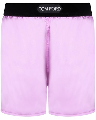 Tom Ford Lilac Pajama Shorts - Pink
