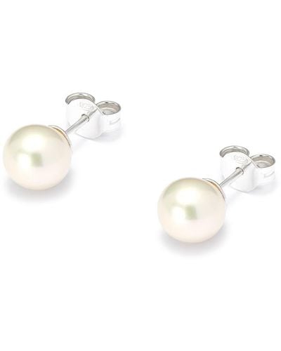 Hatton Labs Freshwater Pearl Stud Earrings - White