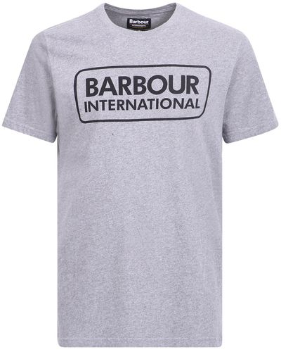 Barbour Logo Print T-Shirt - Gray