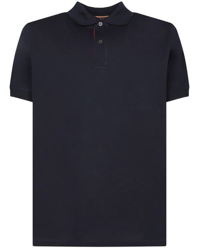 Paul Smith Striped Motif Polo Shirt - Blue