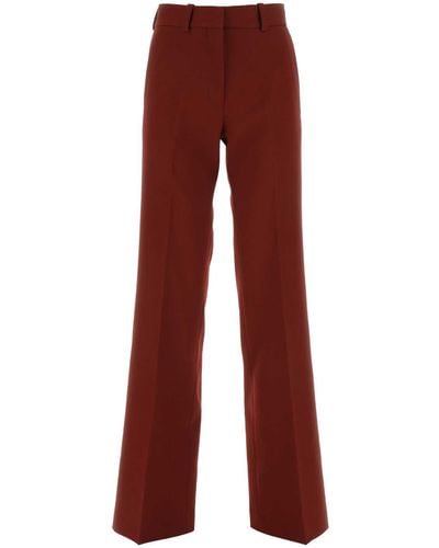 Quira Bordeaux Wool Pant - Red