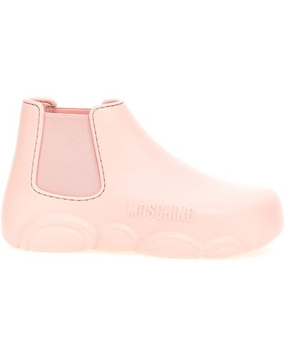 Moschino Gummy Boots, Ankle Boots - Pink