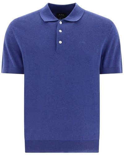 A.P.C. "gregory" Polo Shirt - Blue