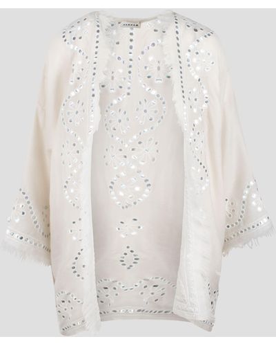 P.A.R.O.S.H. Within Embroidered Cardigan - White