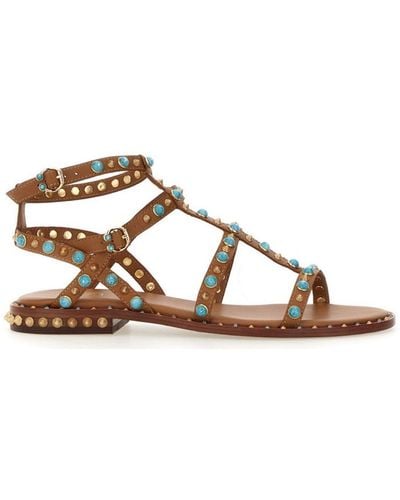 Ash Stud-Embellished Sandals - Brown