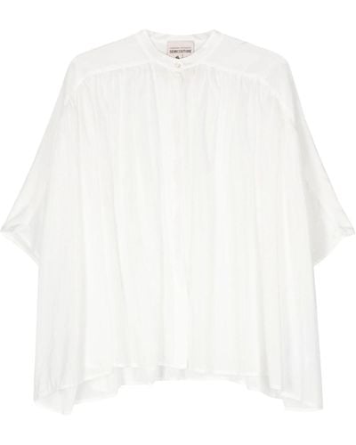 Semicouture Cotton-Silk Blend Shirt - White