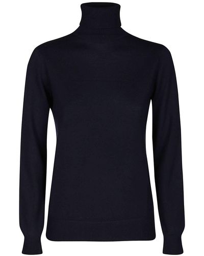 A.P.C. Fine Knit Turtleneck Sweater - Blue