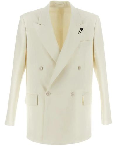 Lardini Double-breasted Jacket - White