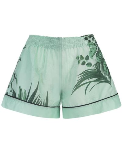 F.R.S For Restless Sleepers Flowers Toante Shorts - Green