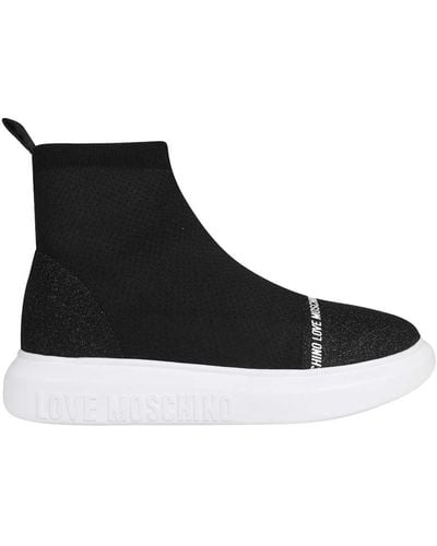 Love Moschino Knitted Sock-sneakers - Black