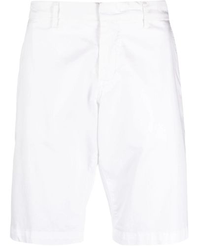 Fay White Stretch Cotton Shorts