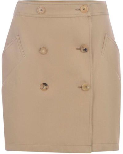 Max Mara Mini Skirt - Natural